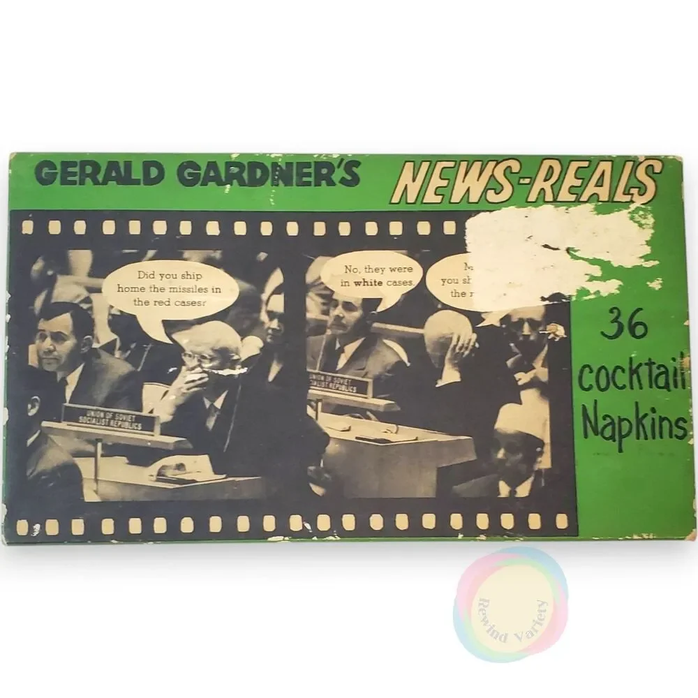Vintage 1962 Gerald Gardner Satire Napkins Boxed